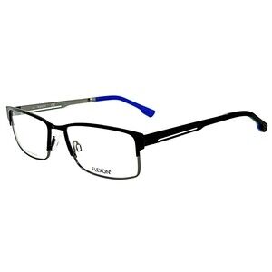 Flexon E1048 Mens Metal Eyeglass Frame 001 Black 55-17